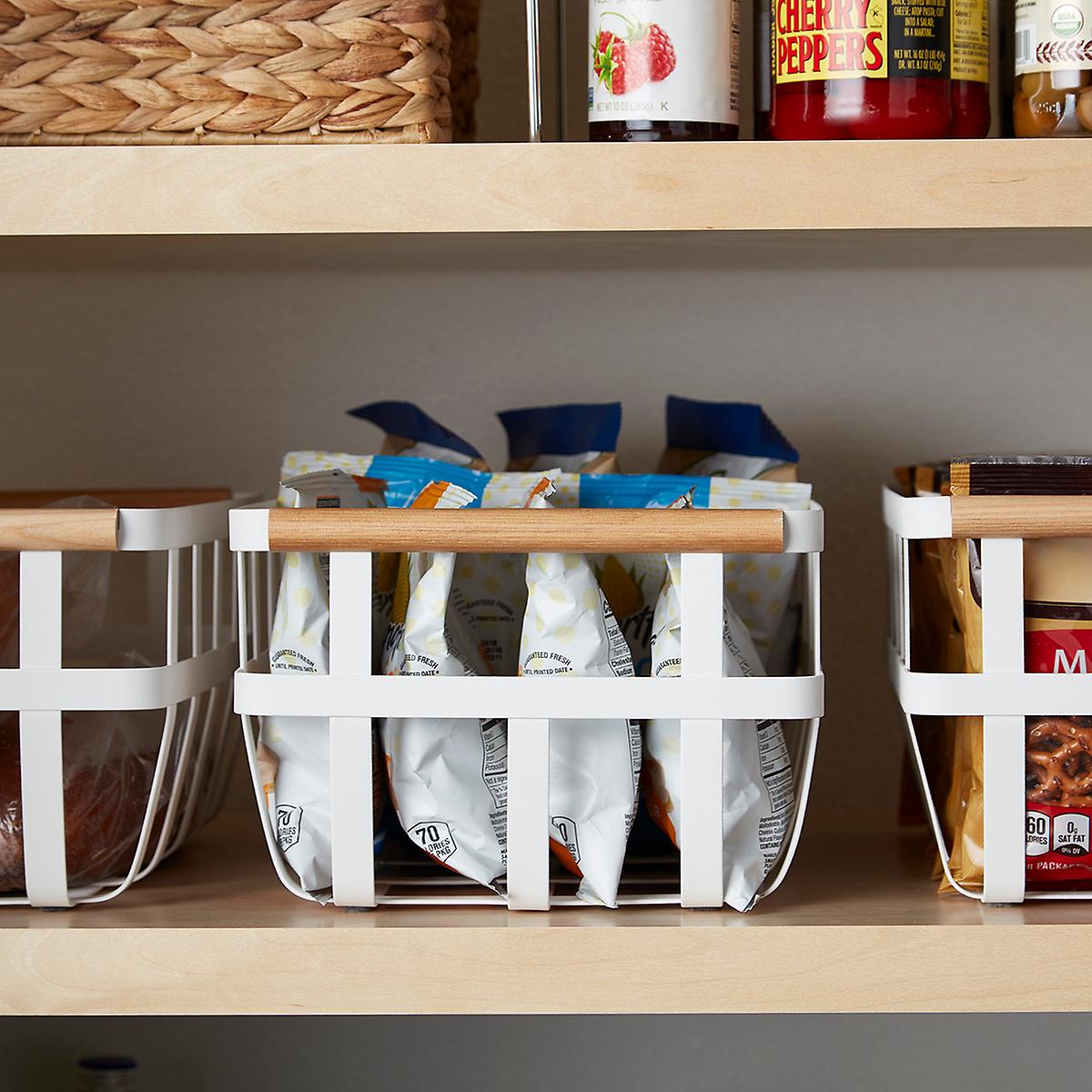 Yamazaki Tosca Baskets with Wooden Handles The Container